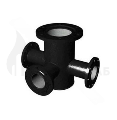 ЧУГУННЫЙ ТРОЙНИК ФЛАНЦЕВЫЙ С ПОЖАРНОЙ ПОДСТАВКОЙ ППТФ