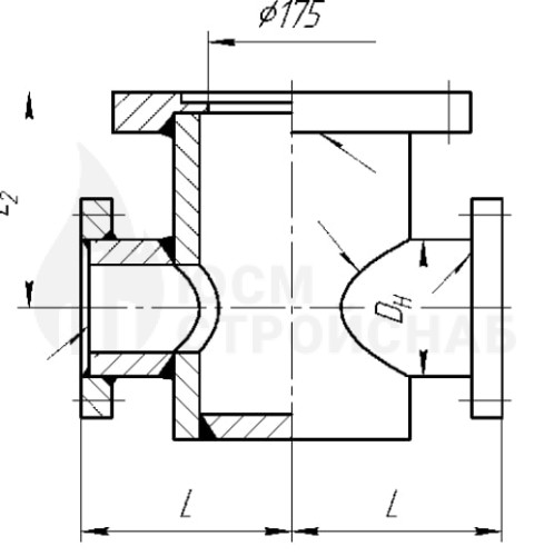 ЧУГУННАЯ ПОЖАРНАЯ ПОДСТАВКА ФЛАНЦЕВАЯ ППФ (ППДФ)