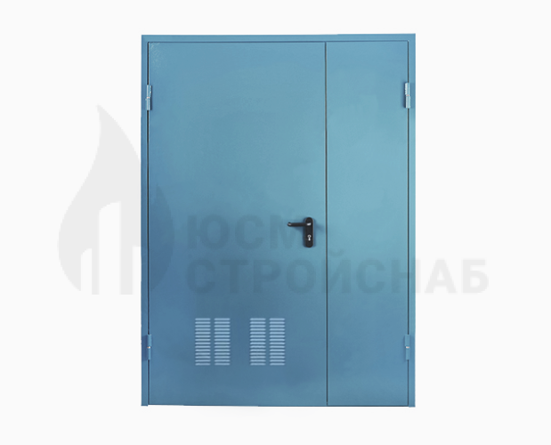 ДВЕРЬ ТЕХНИЧЕСКАЯ ОДНОЛИСТОВАЯ ДВУПОЛЬНАЯ С ВЕНТИЛЯЦИОННОЙ РЕШЕТКОЙ
