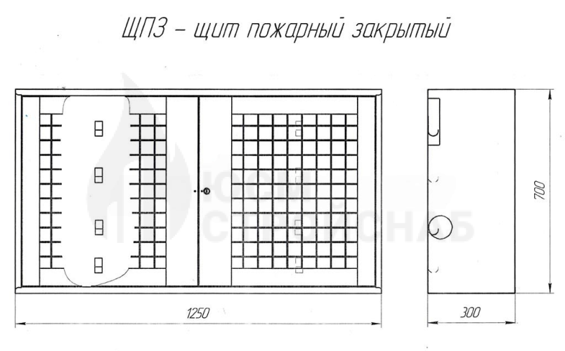 ЩИТ ЗАКРЫТЫЙ ЩПЗ С СЕТКОЙ